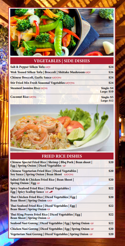 Menu, Andy's Kitchen