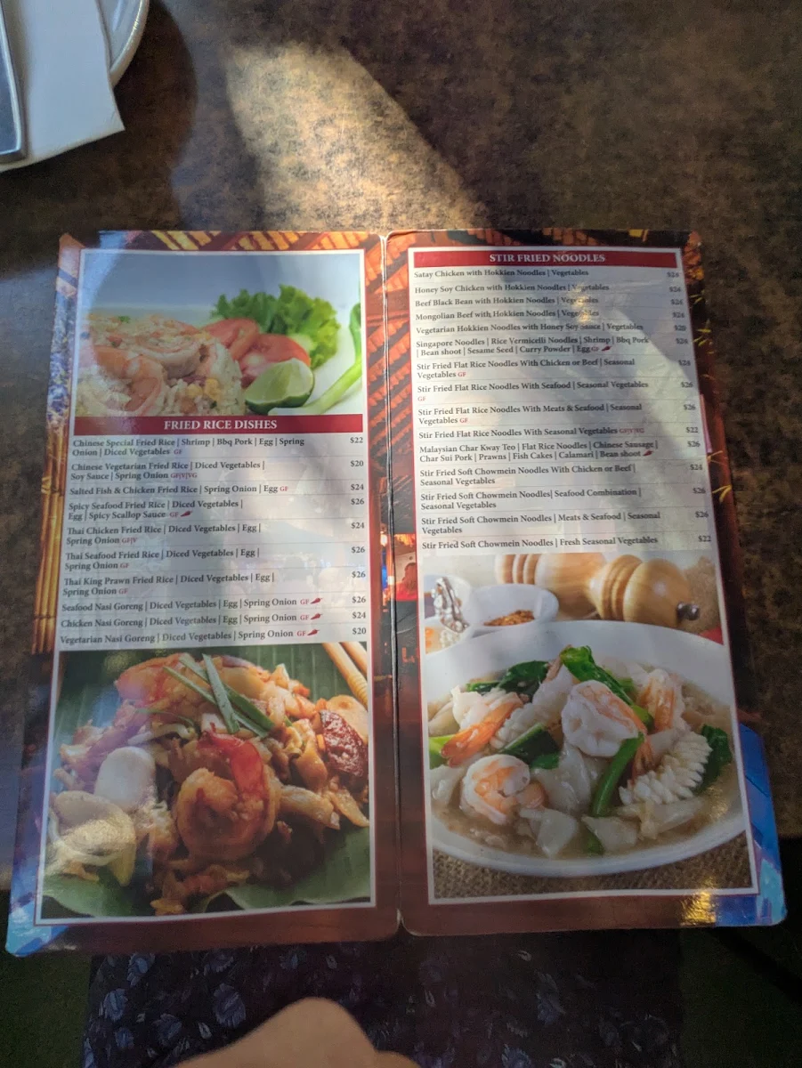 Menu, Andy's Kitchen