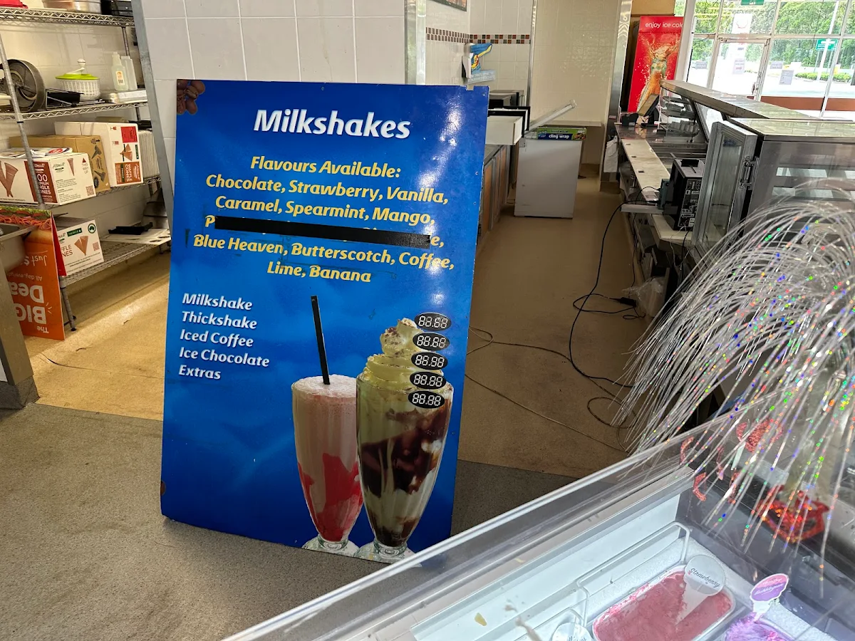 Menu, Oak Dairy Bar