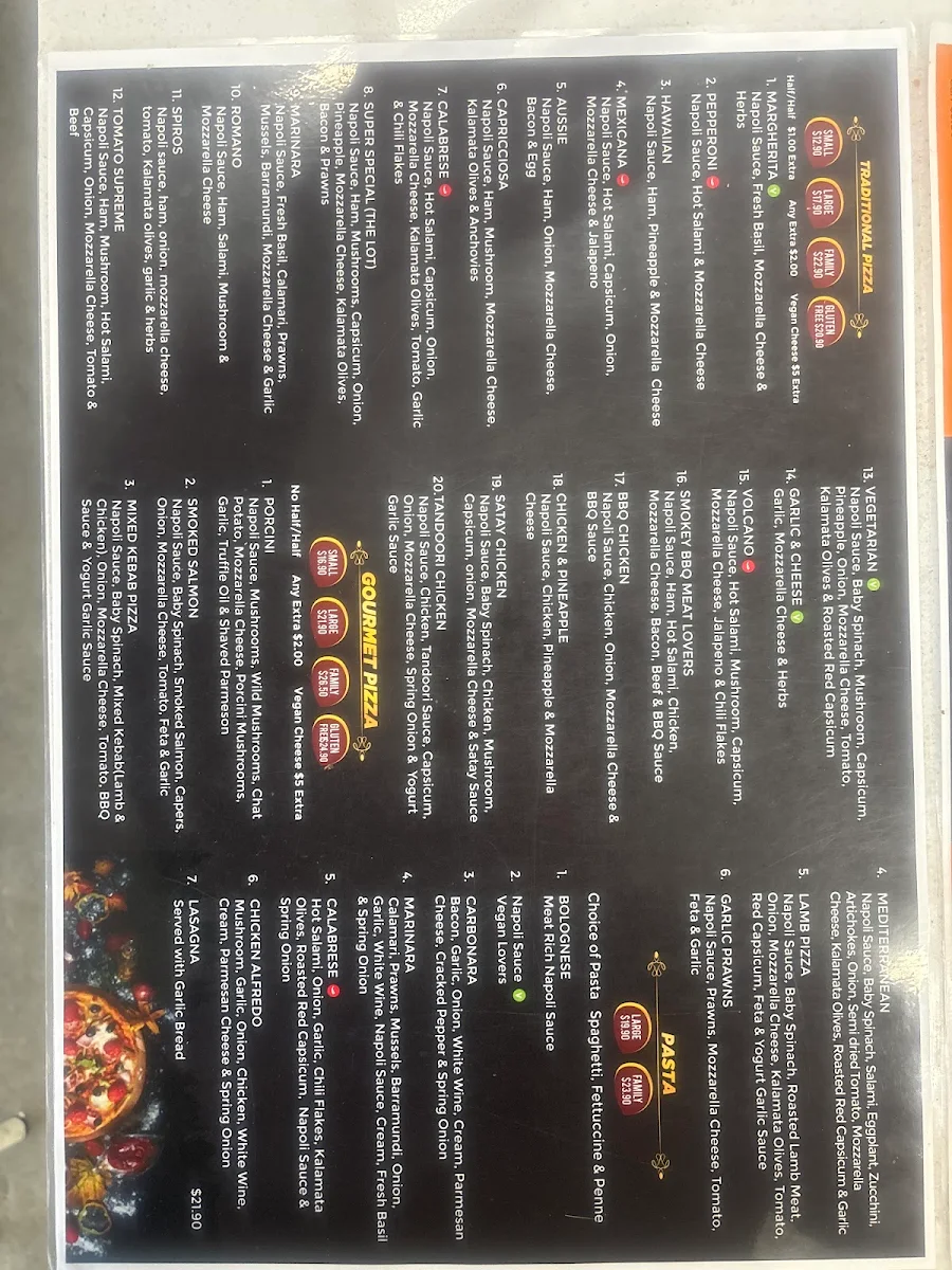 Menu, Table 55 - Seaford
