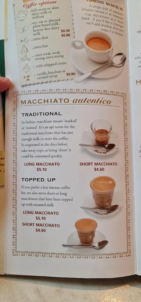 Menu, Dôme Café - Busselton Central