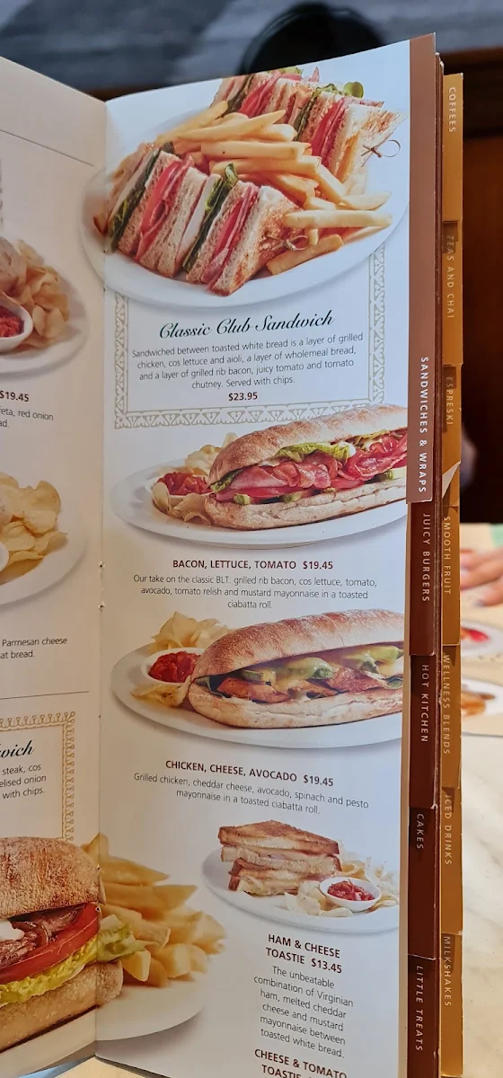Menu, Dôme Café - Busselton Central