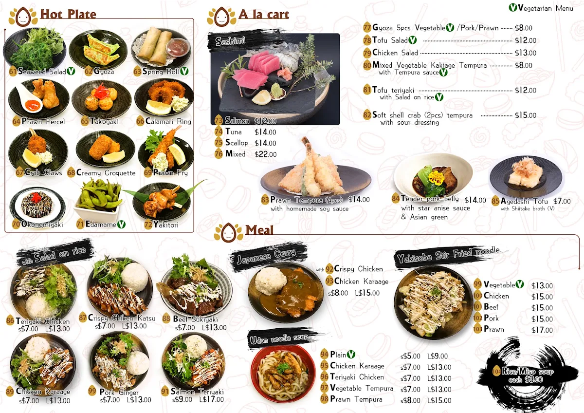 Menu, Brown Rice Peregian Springs