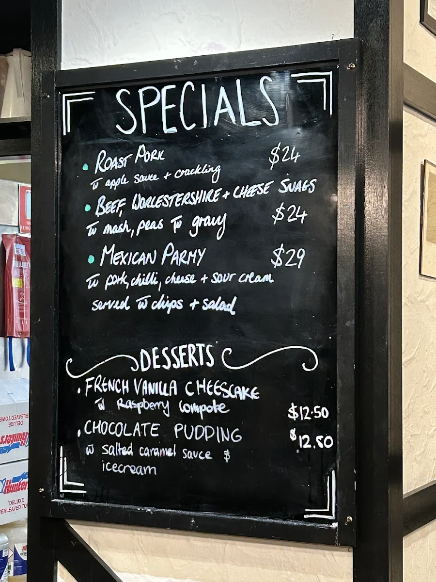 Menu, Cock'n'Bull British Pub