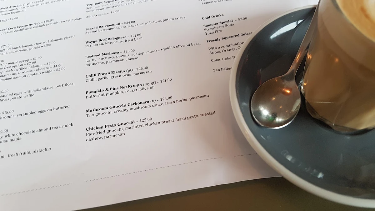 Menu, The Penny Drop