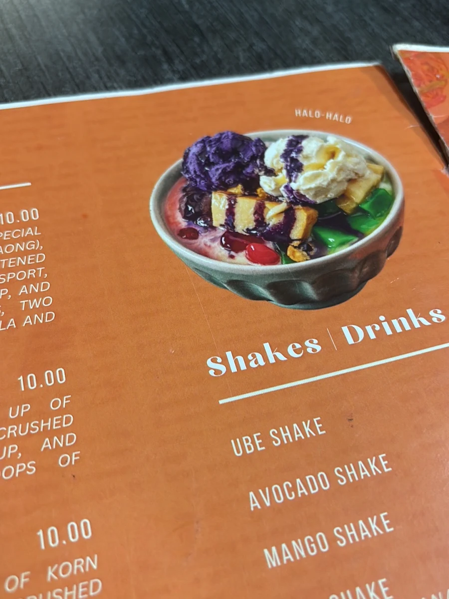 Menu, Loreto's Kitchen