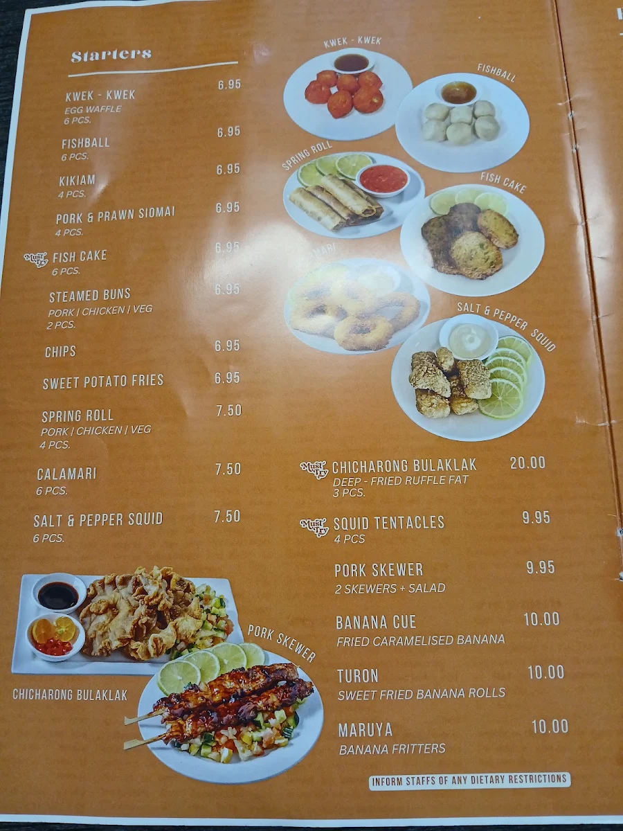 Menu, Loreto's Kitchen