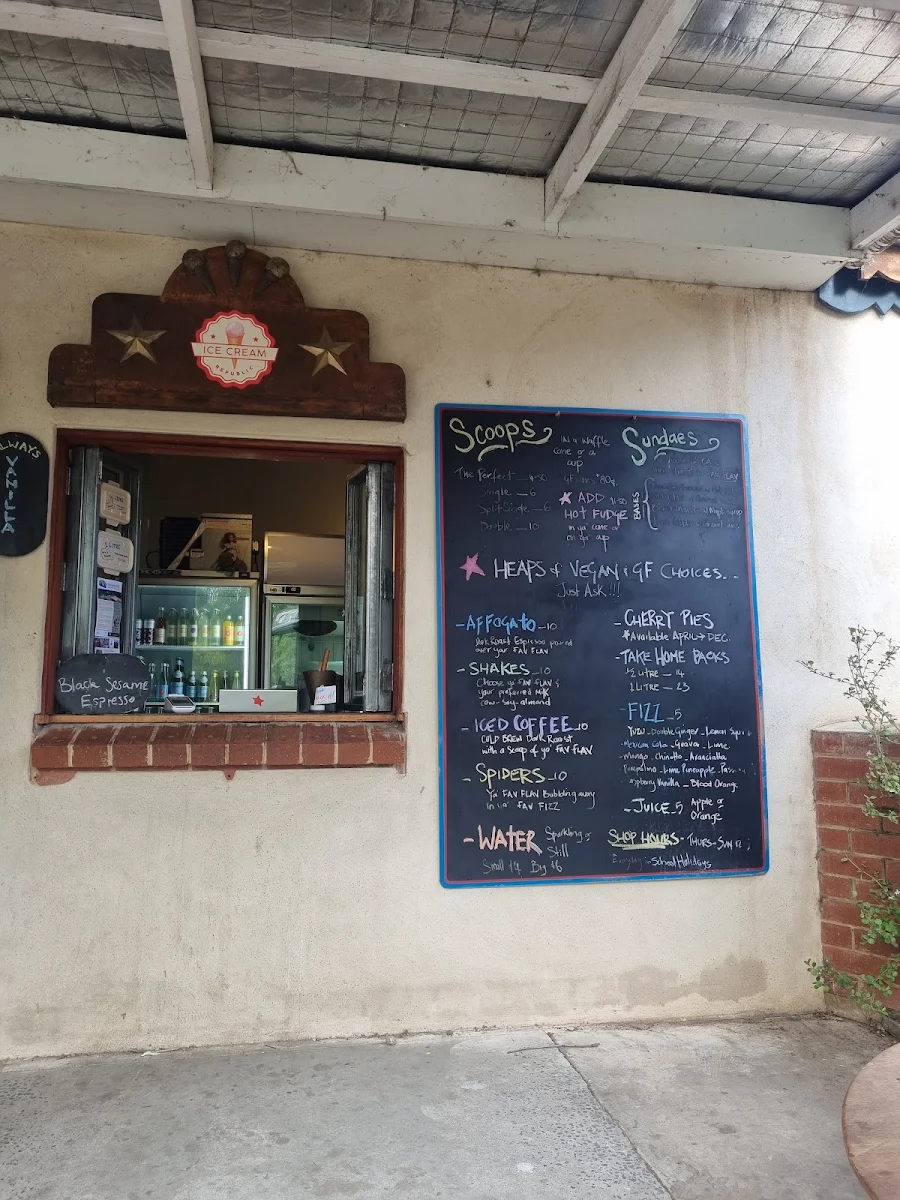 Menu, Icecream Republic