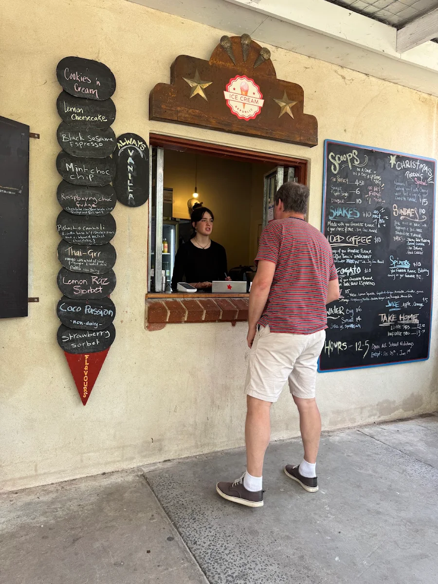 Menu, Icecream Republic
