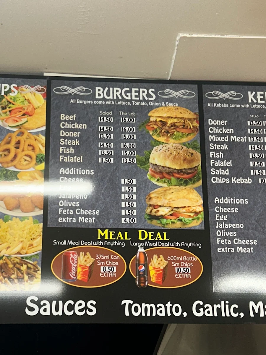 Menu, Sipra Kebab and Grill Yangebup