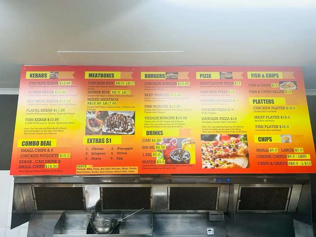 Menu, Sipra Kebab and Grill Yangebup