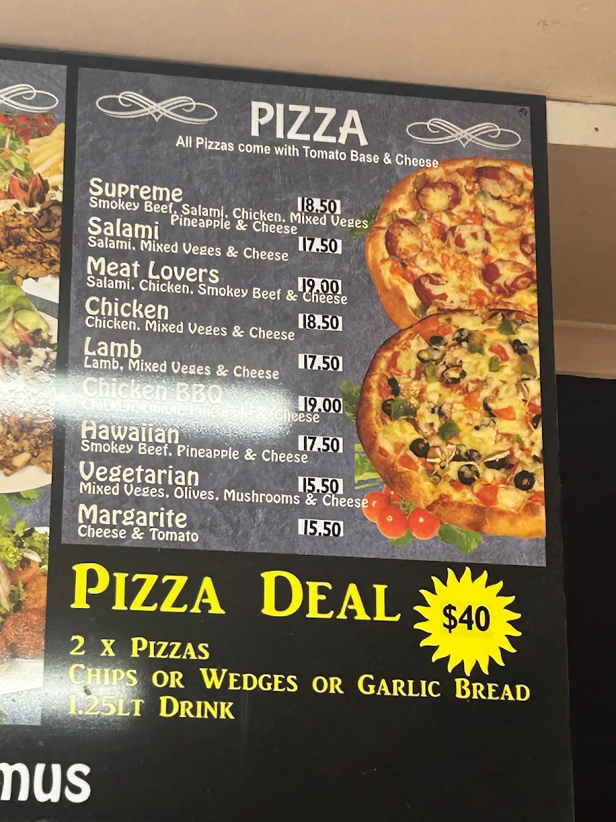 Menu, Sipra Kebab and Grill Yangebup