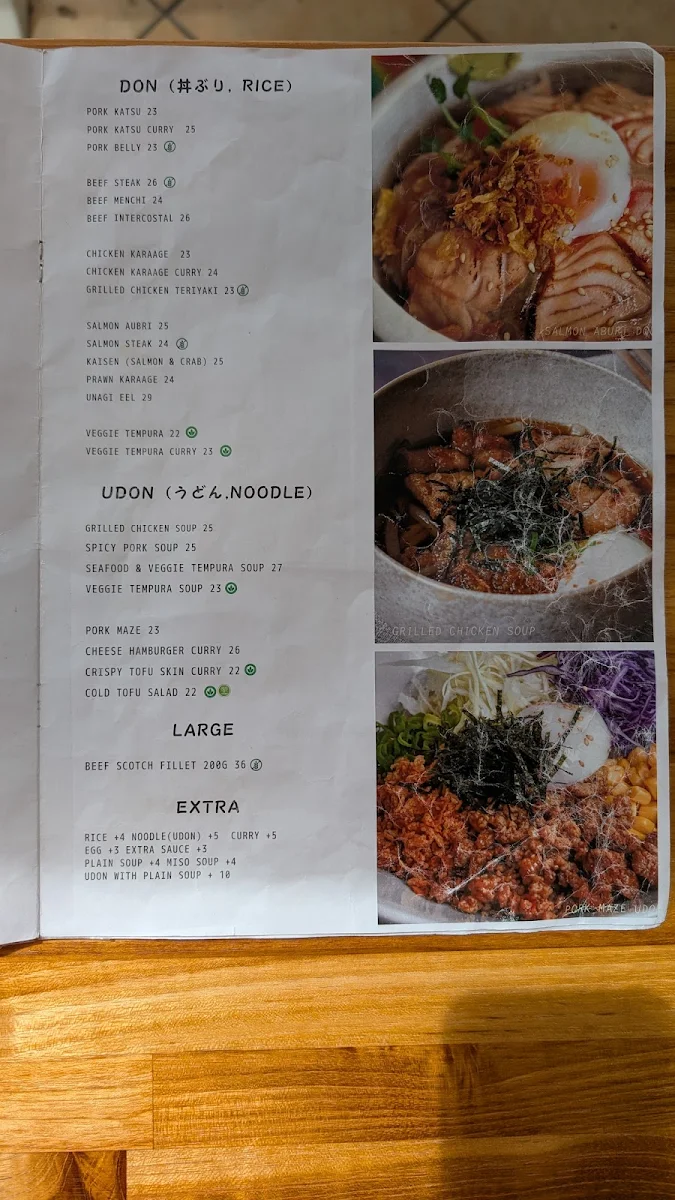 Menu, ILZA JAPANESE CAFE NUNAWADING