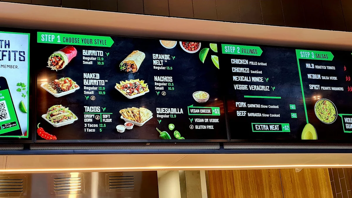 Menu, Mad Mex Schofields