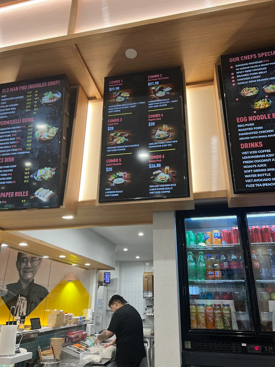 Menu, Old Man Pho Airport West - Vietnamese Restaurant
