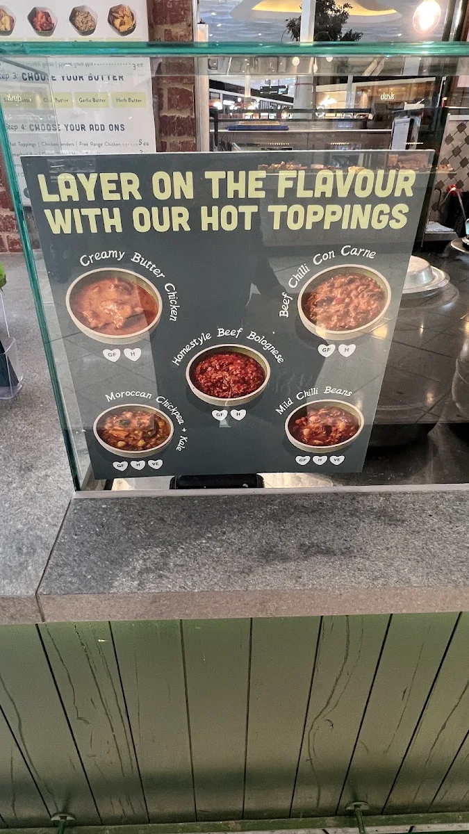 Menu, Spudbar