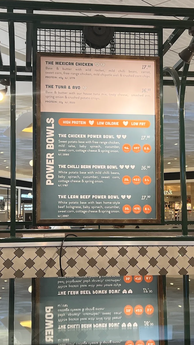 Menu, Spudbar