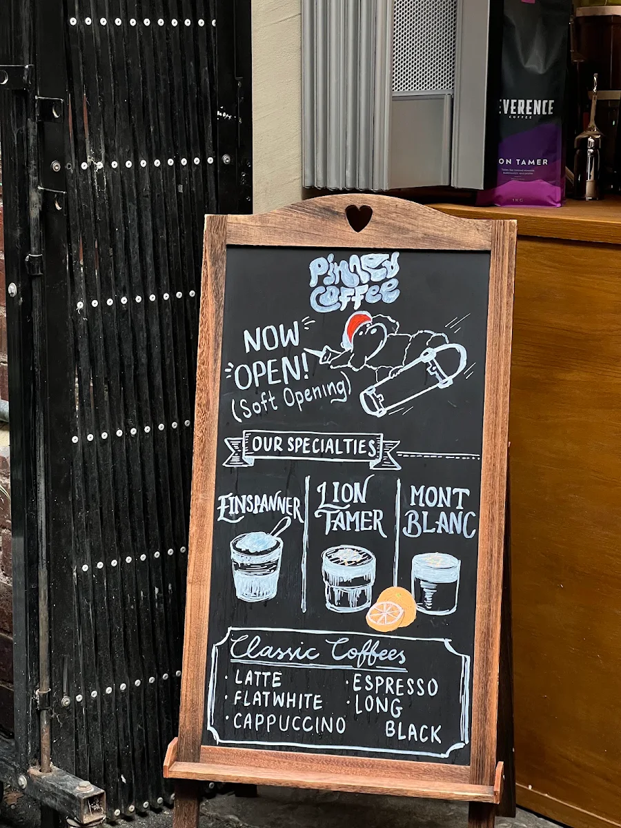 Menu, Pinned Coffee
