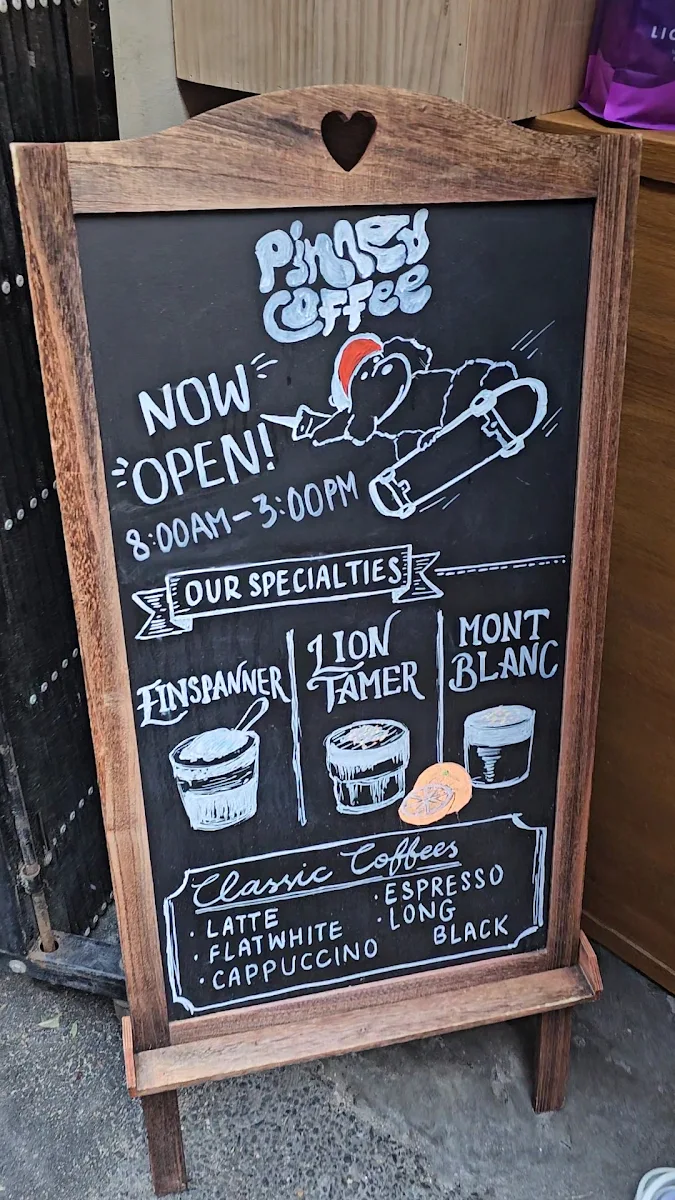 Menu, Pinned Coffee