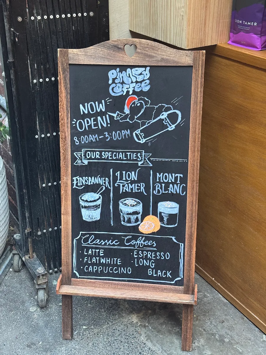 Menu, Pinned Coffee