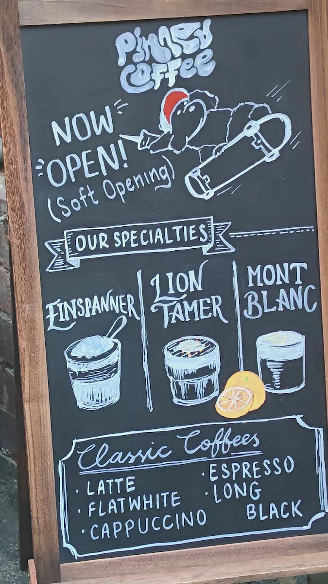 Menu, Pinned Coffee