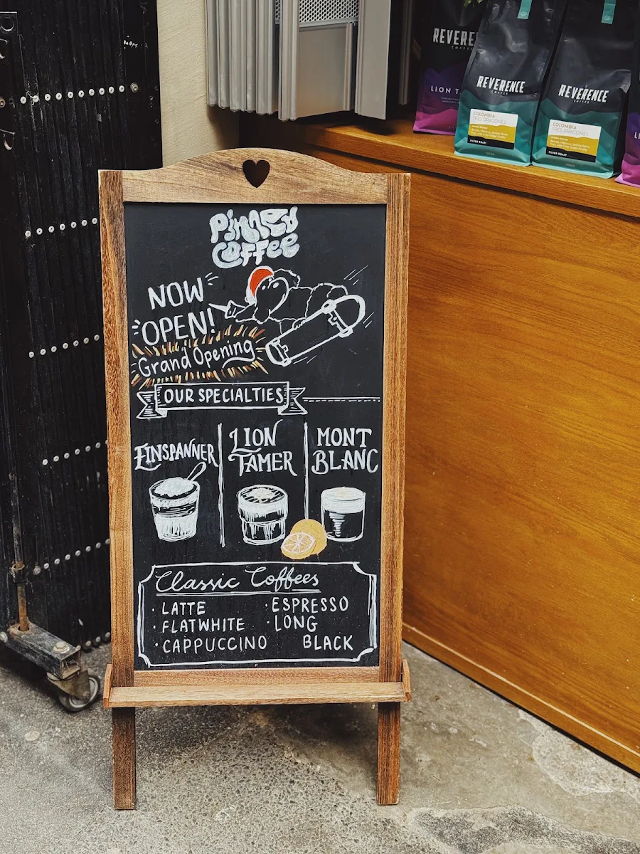 Menu, Pinned Coffee