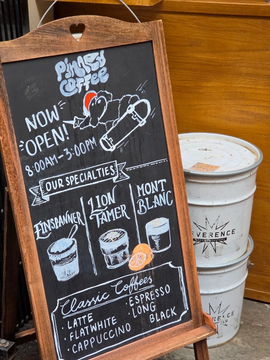 Menu, Pinned Coffee