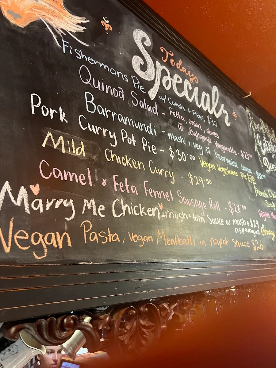 Menu, Fox & Hounds