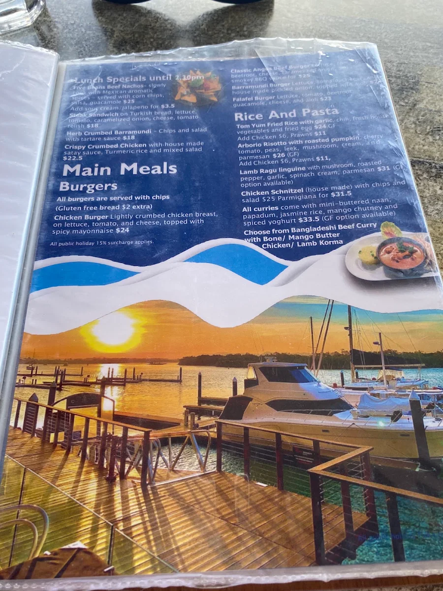 Menu, Salacia Waters Café & Restaurant