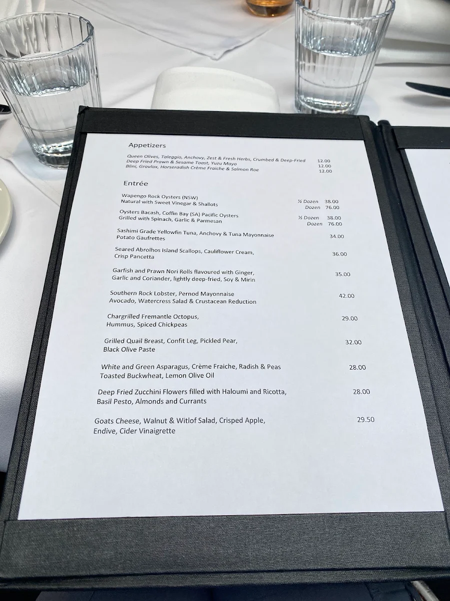 Menu, Bacash Restaurant