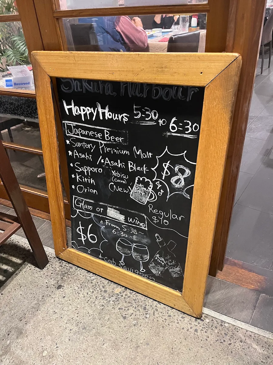 Menu, Sakura Harbour Japanese Restaurant