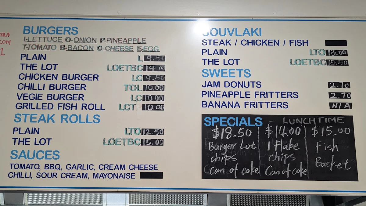 Menu, Terang Seafood