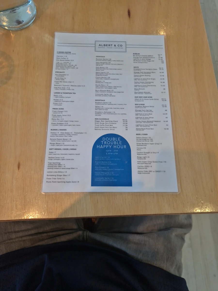 Menu, Albert & Co