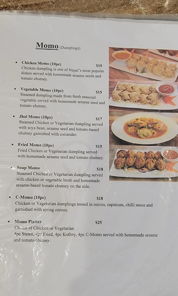 Menu, Danphe