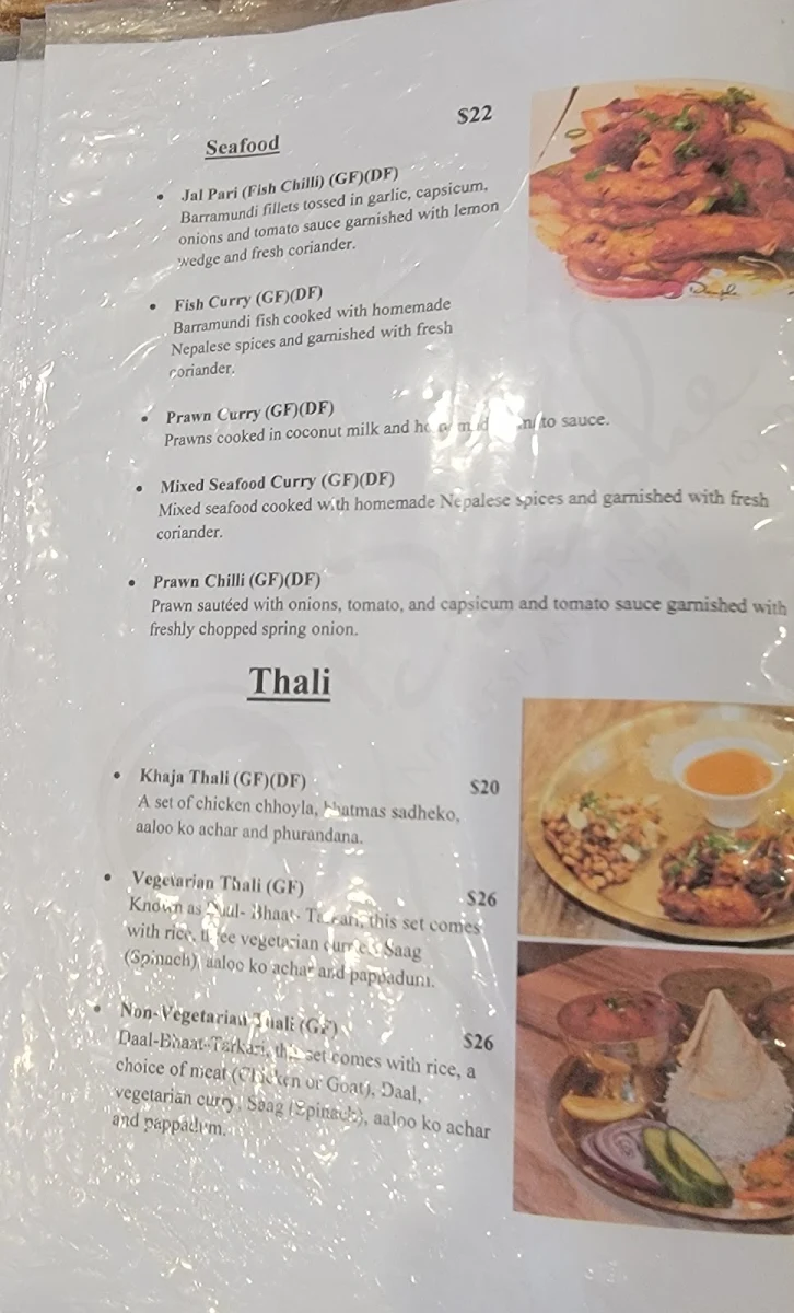 Menu, Danphe