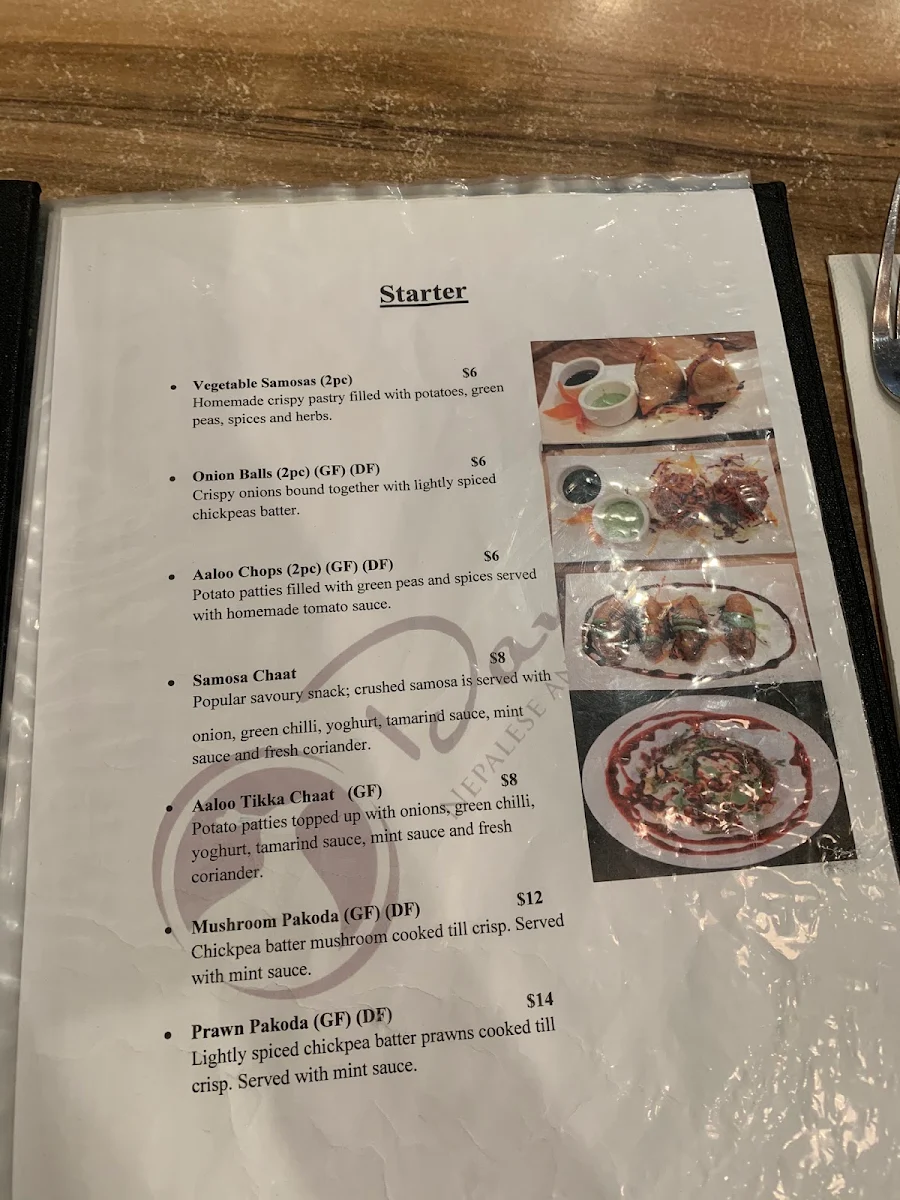 Menu, Danphe
