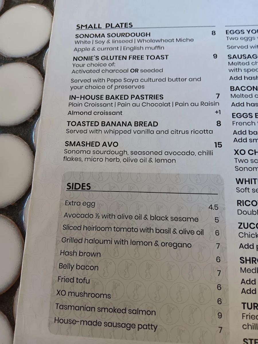 Menu, White Rabbit Drummoyne
