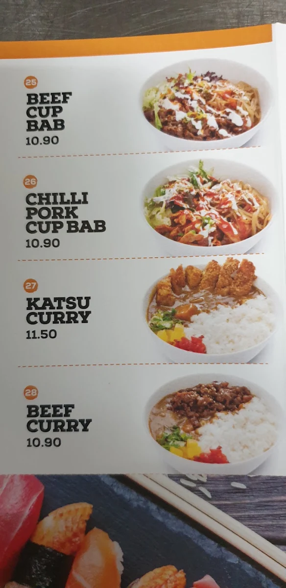 Menu, KYO Sushi