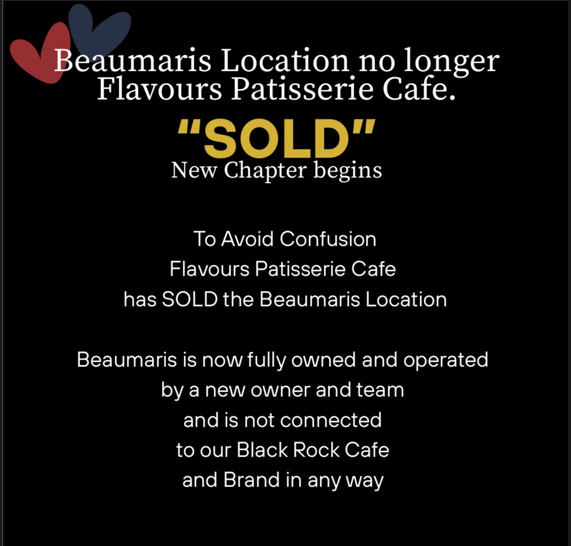 Menu, Flavours Patisserie Cafe