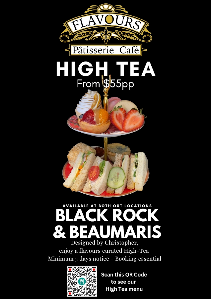 Menu, Flavours Patisserie Cafe