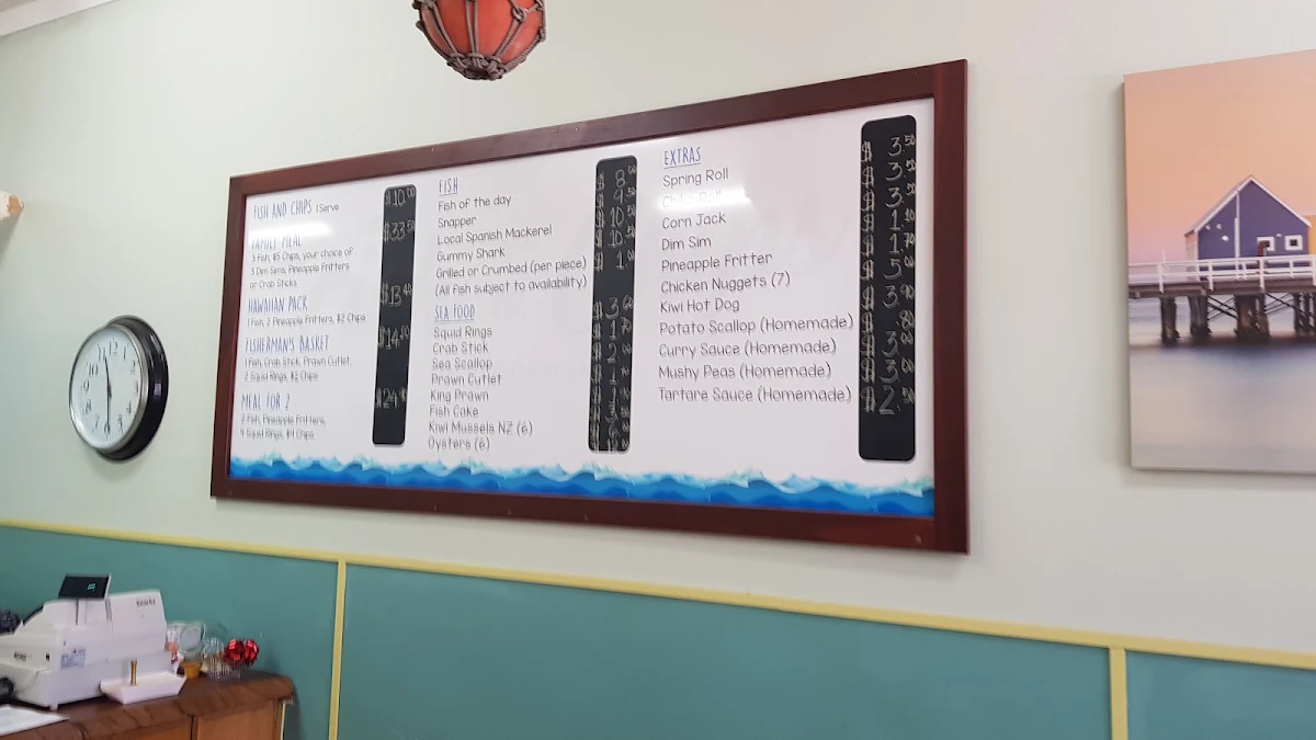 Menu, Kebabs & Fish n Chips on Brockman