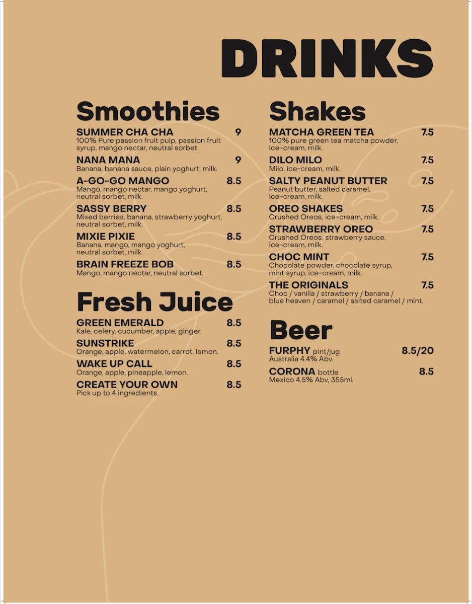 Menu, Hey Sister