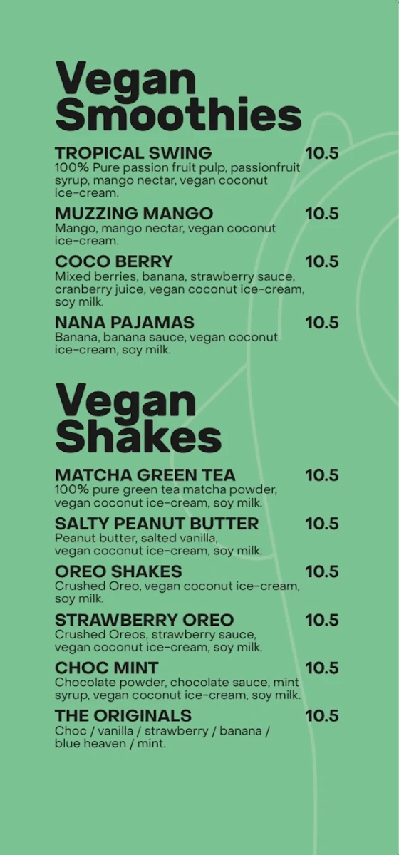 Menu, Hey Sister