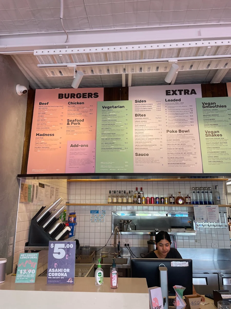 Menu, Hey Sister