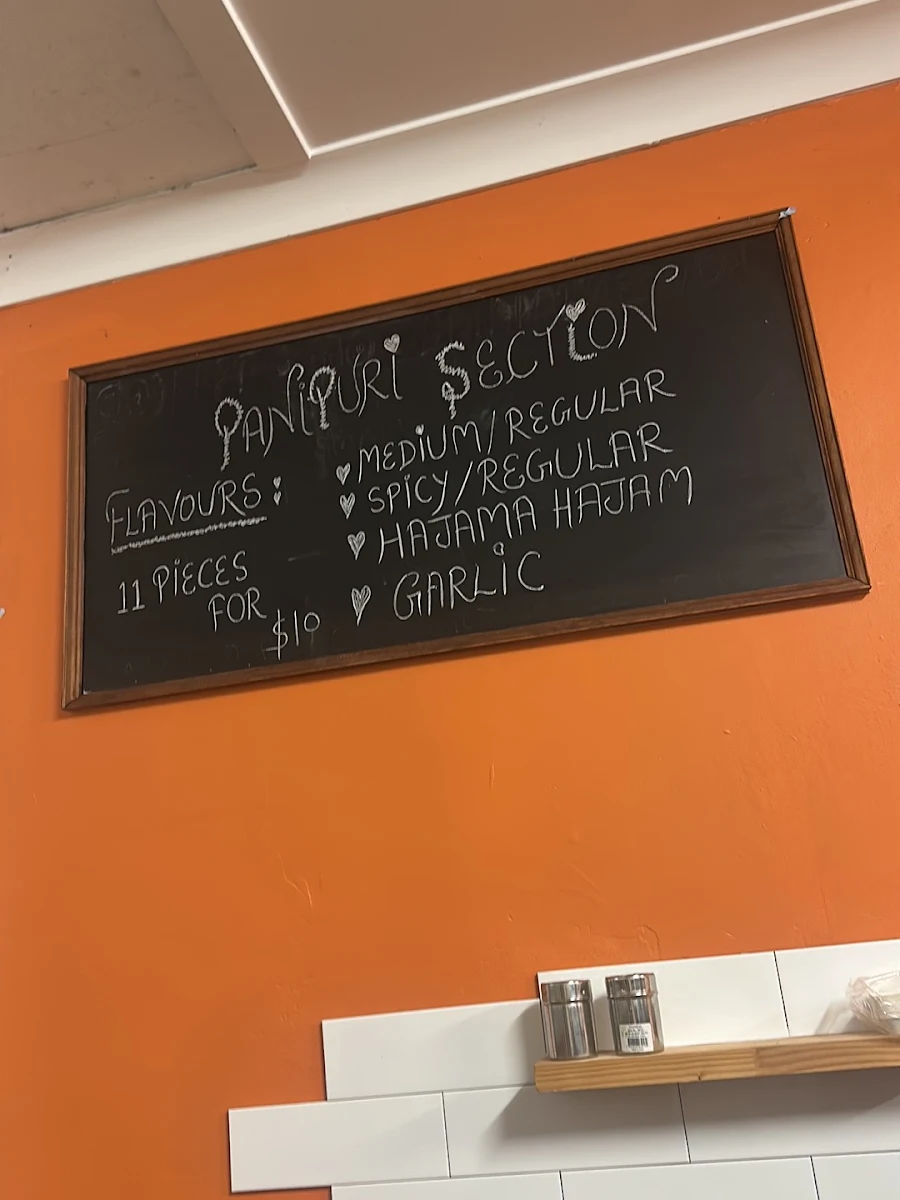 Menu, Meera's Kitchen