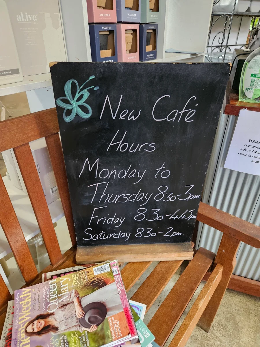 Menu, Narrogin Nursery Cafe & Gallery