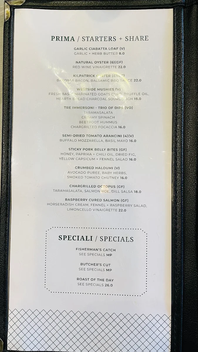Menu, Belair Hotel