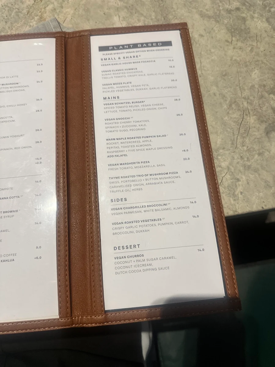 Menu, Belair Hotel