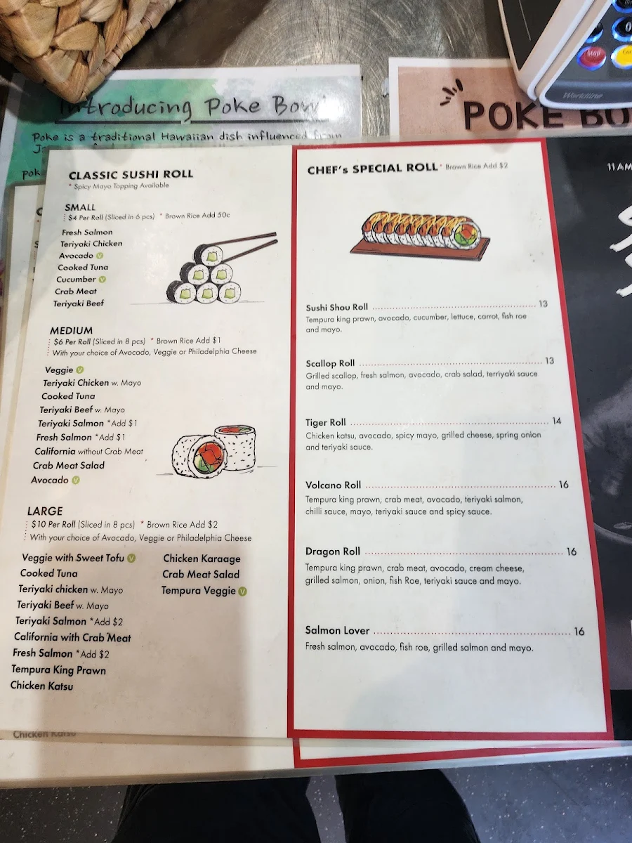 Menu, Sushi Shou Redland Bay