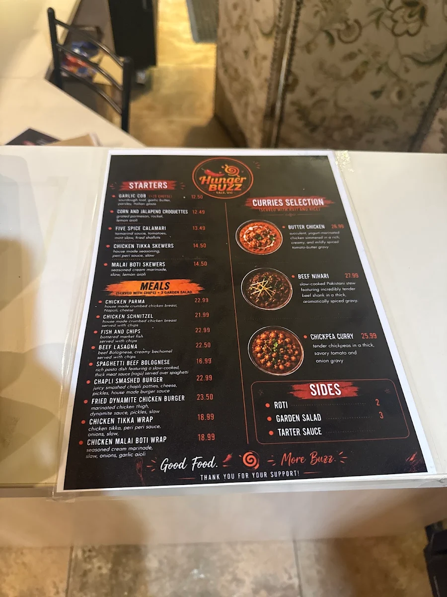 Menu, Hunger Buzz